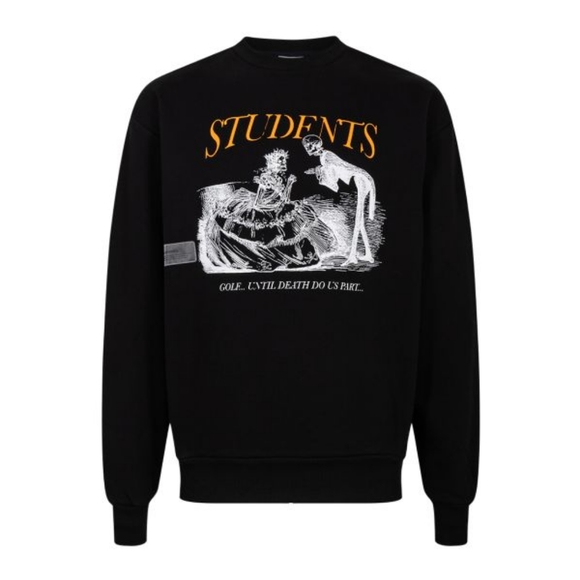 STUDENTS GOLF "Death Do Us Part" Crewneck in Black Men's XL NWT - Picture 1 of 12